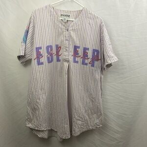 Esleep Dorm Pajama Top Unisex New York Baseball One Size Fits All Sleepwear
